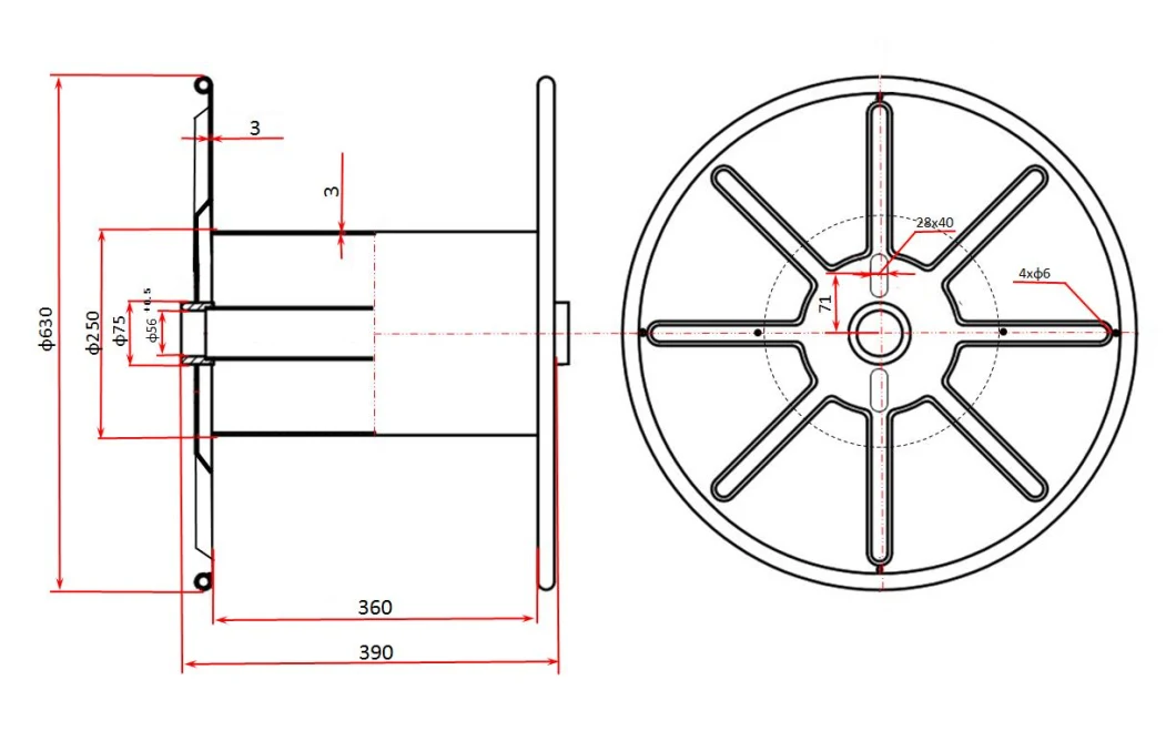 Hot Sale Steel 630 Single Layer Bobbin