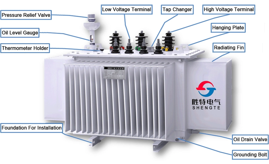 China Manufacturer OEM 630 800 1000 1250 1500 1600 1800 2000 2500 3000 KVA 10 11 35 KV 380 400 480 V Voltage 3 Phase Electric Power Distribution Oil Transformer