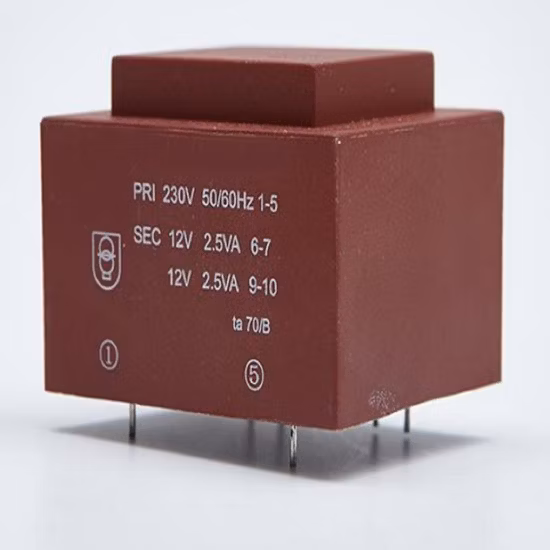 CE RoHS オーディオ PCB マウントカプセル化トランス 1.5va 2.8va 230V 9V 12V Hersteller Kundenspezifischer PCB マウント EI30/10 カプセル化 AC 電源トランス